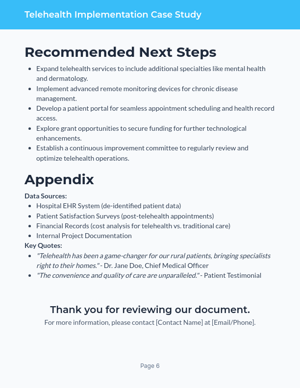 Telehealth Implementation for Rural Hospitals